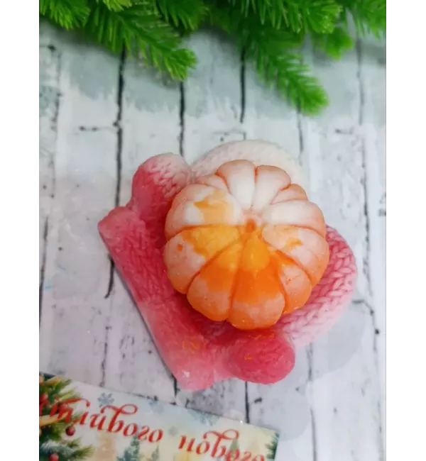 Мыло ручной работы "Мандаринка"